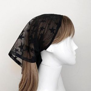 Mesh Self Tie Triangle Head Scarf